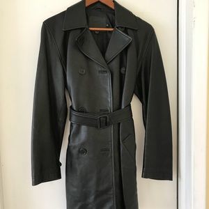 🚫SOLD🚫 New COACH black leather coat w/belt